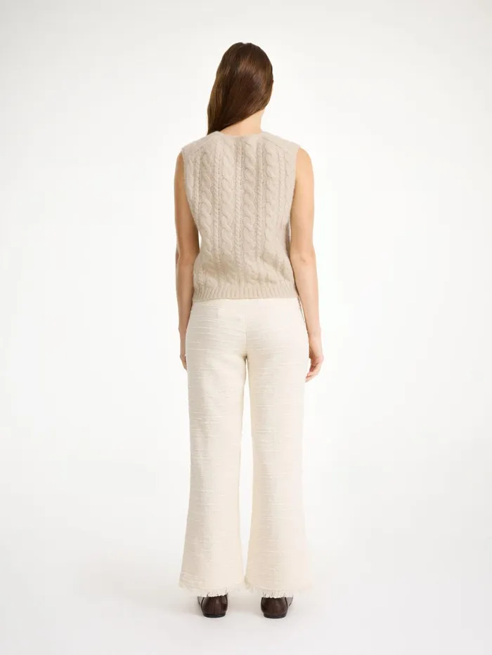 Simea Vest Oyster Gray Women By Malene Birger Knitwear