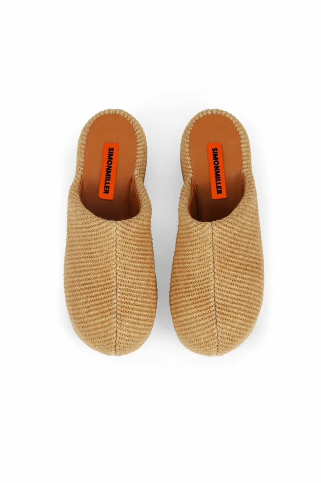 Simon Miller Bubble Clogs Women Platform Bubble Clog Natural Raffia Simon Miller Bubble Clogs Women Platform Bubble Clog Natural Raffia