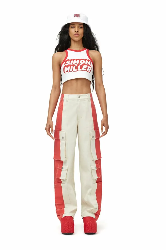 Simon Miller Denim Women Campo Cargo Pant Cherry Simon Miller Denim Women Campo Cargo Pant Cherry