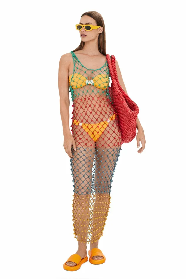Simon Miller Dresses Women Sm X Mango Crochet Riri Dress Multi Stripe