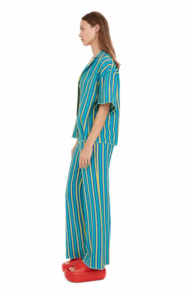 Simon Miller Prints Women Sm X Mango Linen Iguana Trousers Multi Stripe Simon Miller Prints Women Sm X Mango Linen Iguana Trousers Multi Stripe