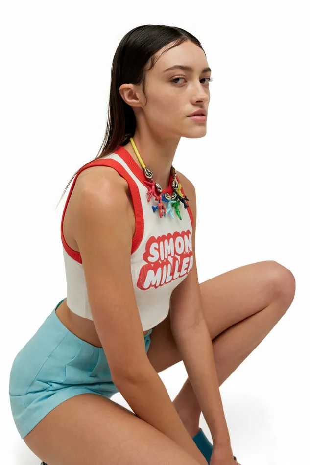 Simon Miller Tees Women Dibby Tank Peppermint Dibby Graphic Simon Miller Tees Women Dibby Tank Peppermint Dibby Graphic