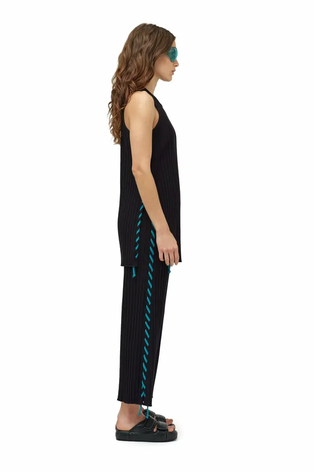 Simon Miller Tops Women Rib Aukai Tunic With Whip Stitch Black Simon Miller Tops Women Rib Aukai Tunic With Whip Stitch Black