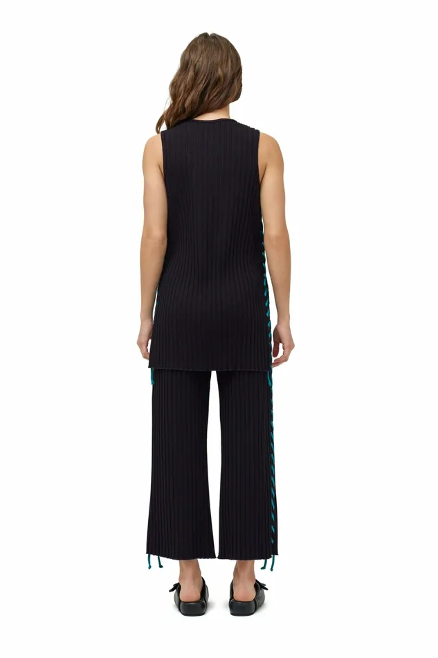 Simon Miller Tops Women Rib Aukai Tunic With Whip Stitch Black Simon Miller Tops Women Rib Aukai Tunic With Whip Stitch Black