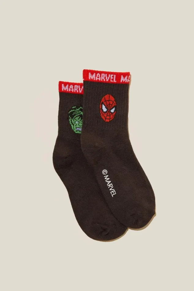 Single Pack Lcn Crew Sock Lcn Mar Phantommarvel Avengers GirlsBoys Cotton On Socks and Tights