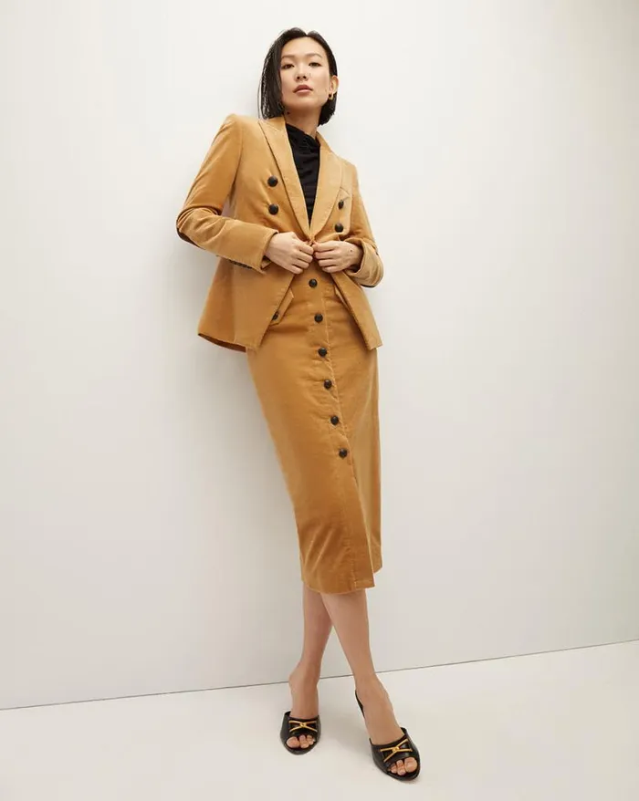 Skirts and Shorts Shop Veronica Beard Barrie Corduroy Skirt Khaki