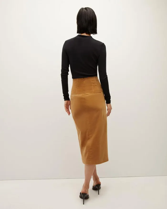 Skirts and Shorts Shop Veronica Beard Barrie Corduroy Skirt Khaki