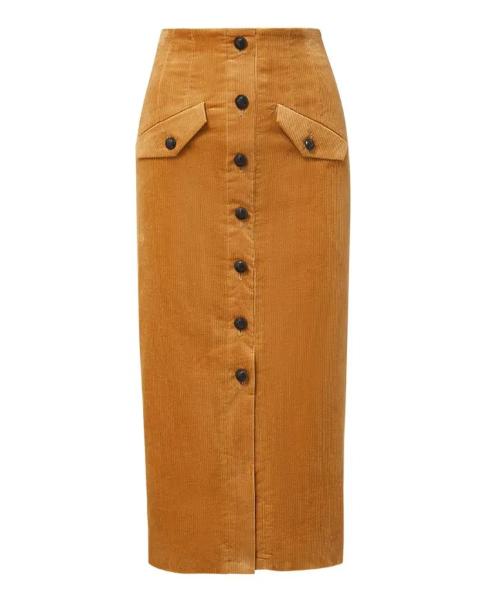 Skirts and Shorts Shop Veronica Beard Barrie Corduroy Skirt Khaki