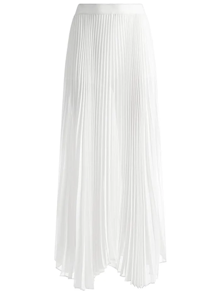 Skirts Women Alice Olivia KATZ PLEATED MAXI SKIRT WITH HOT PANT Black