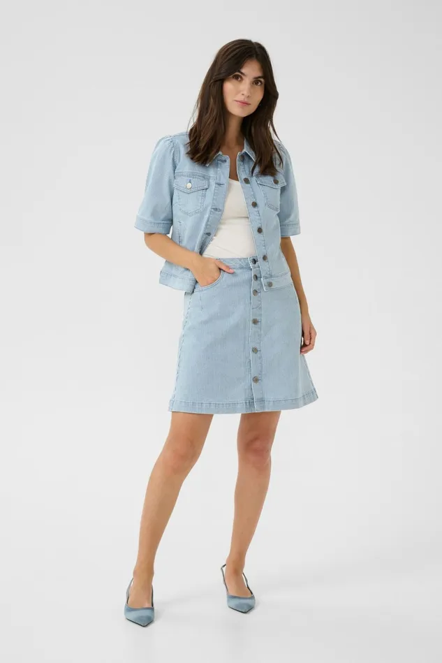 Skirts Women CULTURE CUmilky Skirt Bluewhite Stripe