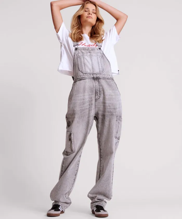 SLATE ACID STANTON ST DENIM OVERALLS Women One Teaspoon Denim Jumpsuits