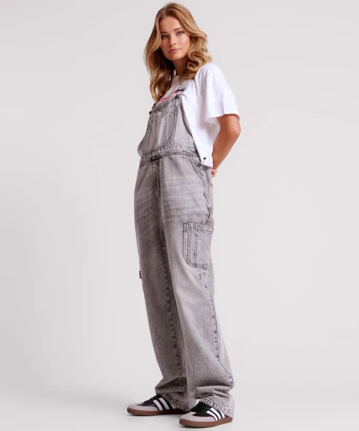 SLATE ACID STANTON ST DENIM OVERALLS Women One Teaspoon Denim Jumpsuits SLATE ACID STANTON ST DENIM OVERALLS Women One Teaspoon Denim Jumpsuits