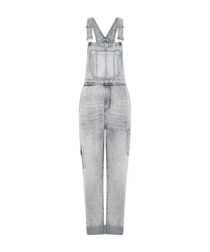 SLATE ACID STANTON ST DENIM OVERALLS Women One Teaspoon Denim Jumpsuits SLATE ACID STANTON ST DENIM OVERALLS Women One Teaspoon Denim Jumpsuits