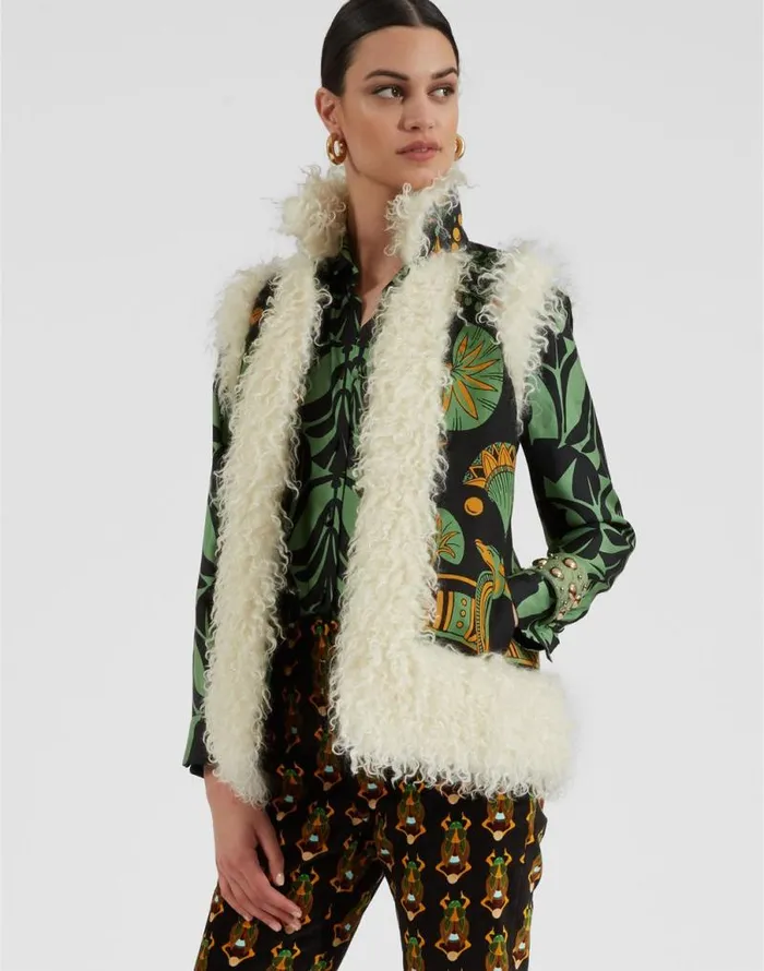 Sleeveless Folk Jacket The Nile Place Black Women La Double J Outerwear