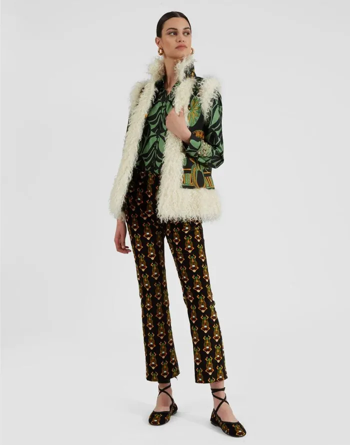 Sleeveless Folk Jacket The Nile Place Black Women La Double J Outerwear Sleeveless Folk Jacket The Nile Place Black Women La Double J Outerwear