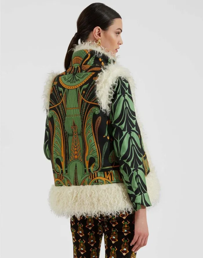 Sleeveless Folk Jacket The Nile Place Black Women La Double J Outerwear Sleeveless Folk Jacket The Nile Place Black Women La Double J Outerwear