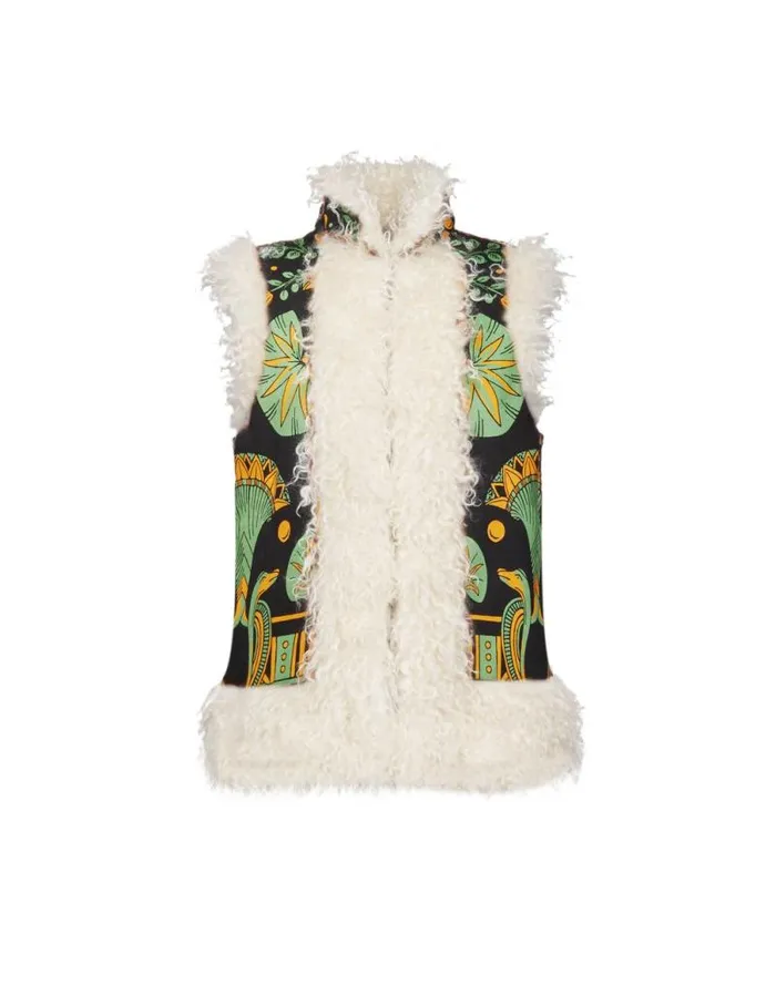 Sleeveless Folk Jacket The Nile Place Black Women La Double J Outerwear Sleeveless Folk Jacket The Nile Place Black Women La Double J Outerwear
