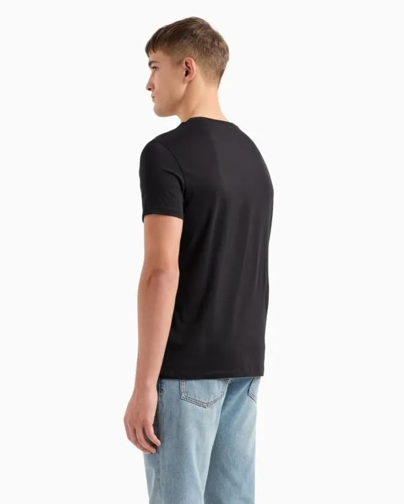Slim Fit Pima Cotton Tshirt Black Men Armani Pima TShirts Slim Fit Pima Cotton Tshirt Black Men Armani Pima TShirts