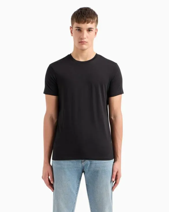 Slim Fit Pima Cotton Tshirt Black Men Armani Pima TShirts Slim Fit Pima Cotton Tshirt Black Men Armani Pima TShirts