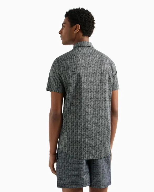 Slim Fit Short Sleeve Shirt Black Men Armani Shirts Slim Fit Short Sleeve Shirt Black Men Armani Shirts