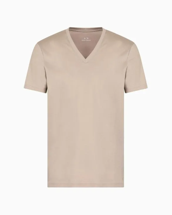 Slim Fit Tshirt In Pima Cotton Jersey Beige Men Armani Pima TShirts