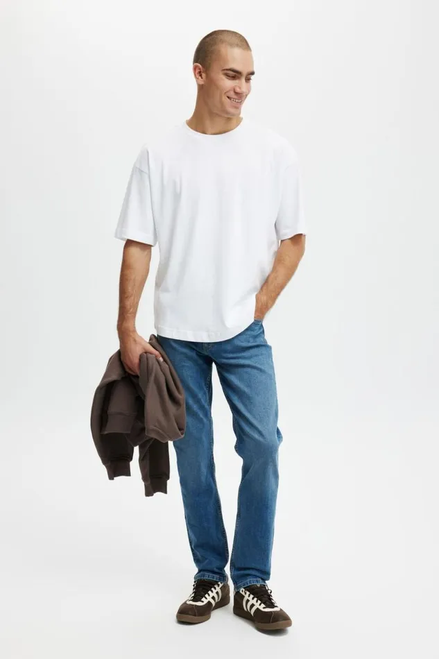 Slim Tapered Jean Monolith Blue Men Cotton On Jeans