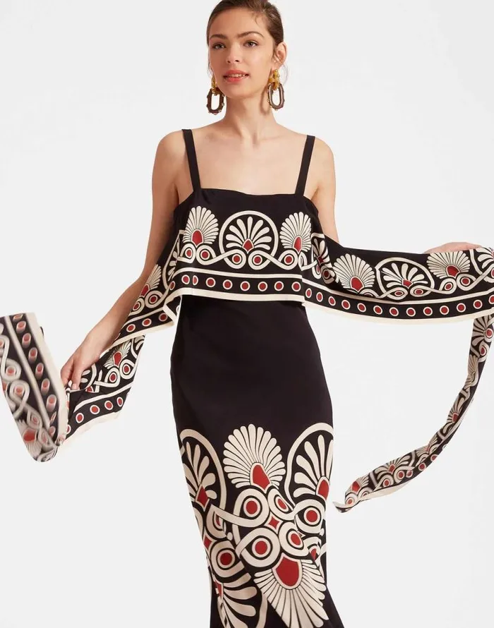 SlipAround Dress Medallion Place Black Women La Double J Dresses SlipAround Dress Medallion Place Black Women La Double J Dresses