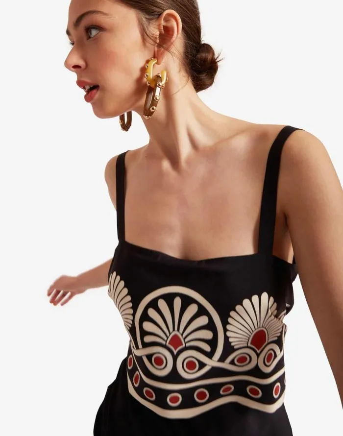 SlipAround Dress Medallion Place Black Women La Double J Dresses SlipAround Dress Medallion Place Black Women La Double J Dresses