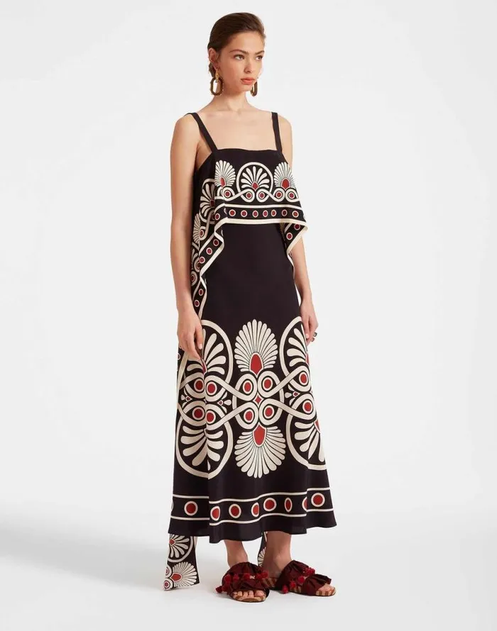 SlipAround Dress Medallion Place Black Women La Double J Dresses SlipAround Dress Medallion Place Black Women La Double J Dresses