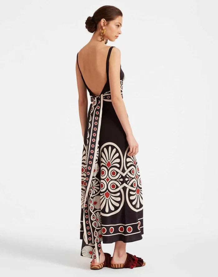 SlipAround Dress Medallion Place Black Women La Double J Dresses SlipAround Dress Medallion Place Black Women La Double J Dresses