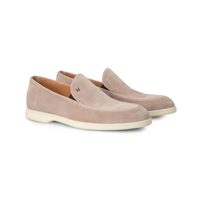 Slipon Men Moreschi White Suede Slip On