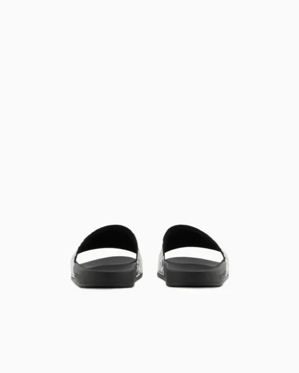 Slippers With Logo Band Black Men Armani Sandals Slippers With Logo Band Black Men Armani Sandals