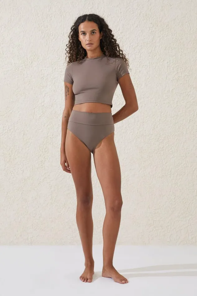 Smoothing Swim TShirt Raw Umber Women Cotton On Bikinis Smoothing Swim TShirt Raw Umber Women Cotton On Bikinis
