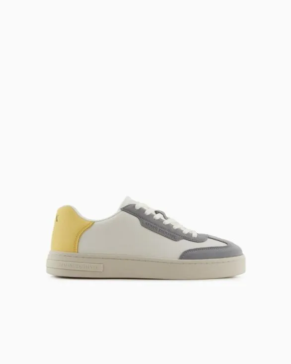 Sneakers With Contrasting Inserts Yellow Men Armani Sneakers