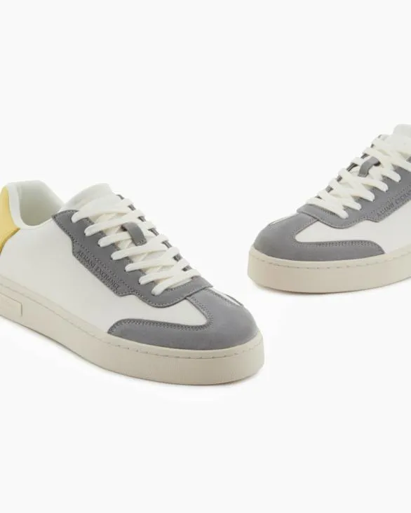 Sneakers With Contrasting Inserts Yellow Men Armani Sneakers Sneakers With Contrasting Inserts Yellow Men Armani Sneakers