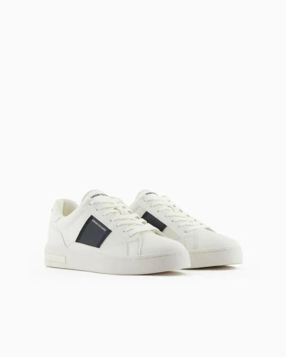Sneakers With Contrasting Side Band White Men Armani Sneakers Sneakers With Contrasting Side Band White Men Armani Sneakers