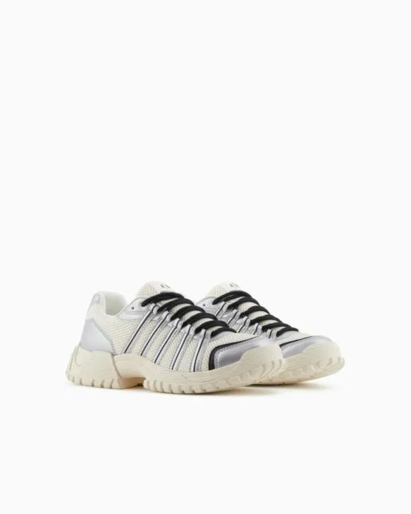 Sneakers With Metallic Inserts Silver Men Armani Sneakers Sneakers With Metallic Inserts Silver Men Armani Sneakers
