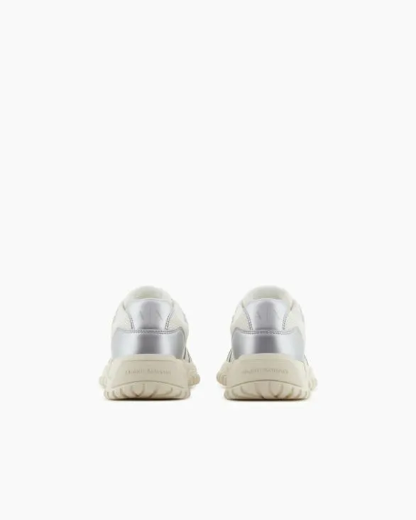 Sneakers With Metallic Inserts Silver Men Armani Sneakers Sneakers With Metallic Inserts Silver Men Armani Sneakers