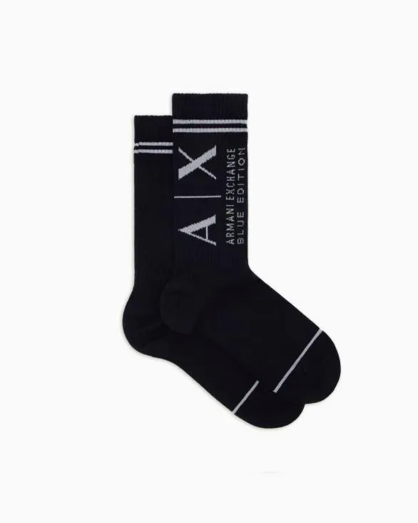 Socks Navyblue Women Armani Intimates And Loungewear
