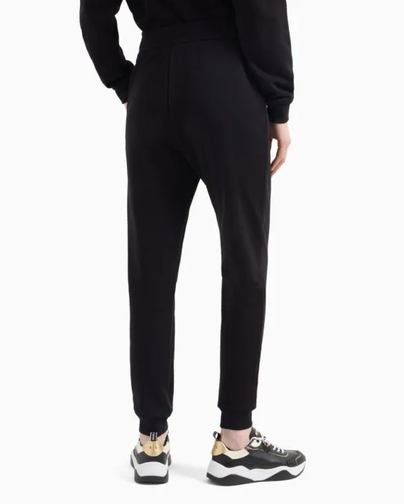 Soft Yarn Jogger Pants With Logo Black Women Armani Matching Sets Soft Yarn Jogger Pants With Logo Black Women Armani Matching Sets