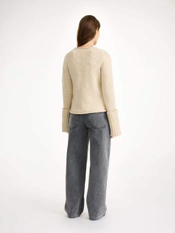 Sorena Sweater Oyster Gray Women By Malene Birger Knitwear