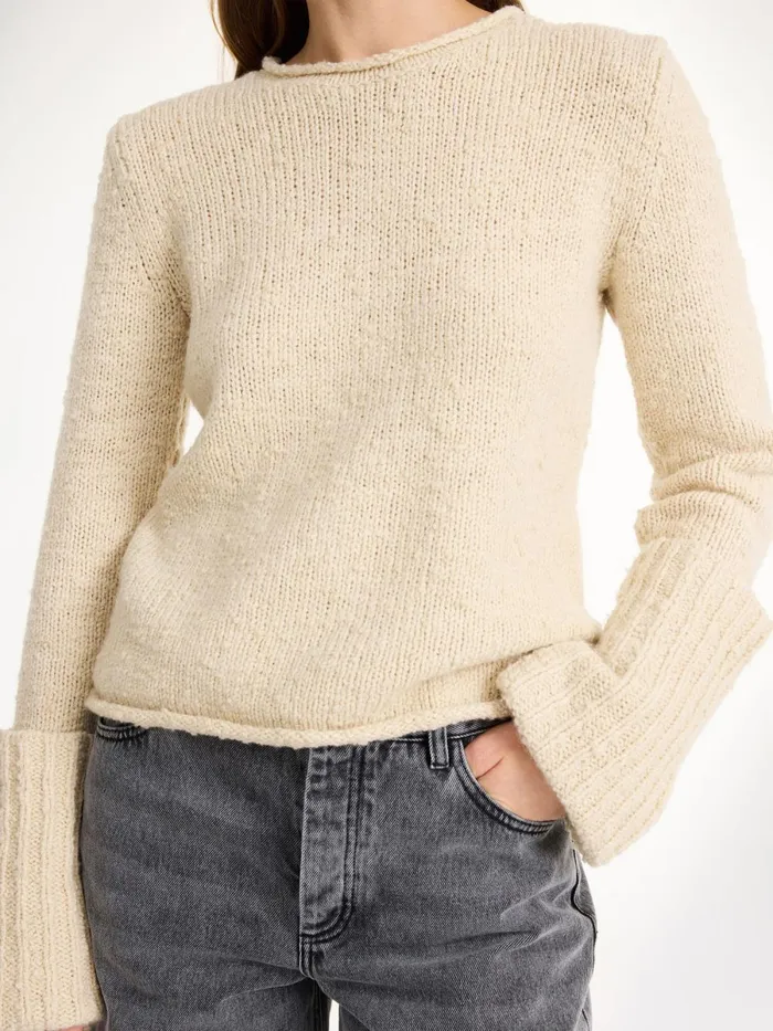 Sorena Sweater Oyster Gray Women By Malene Birger Knitwear