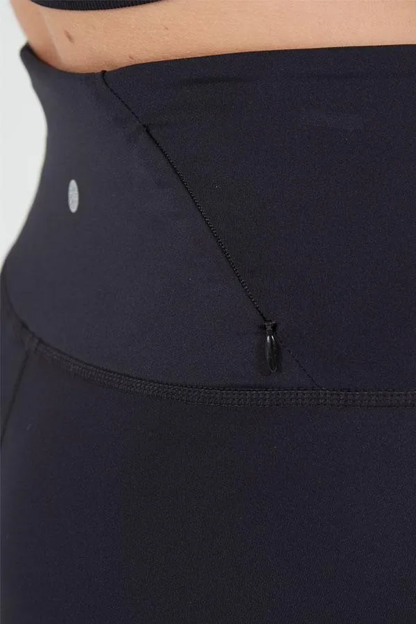 Sosandar Activewear Women Black Lasercut High Waisted Body Sculpting Activewear Leggings Black
