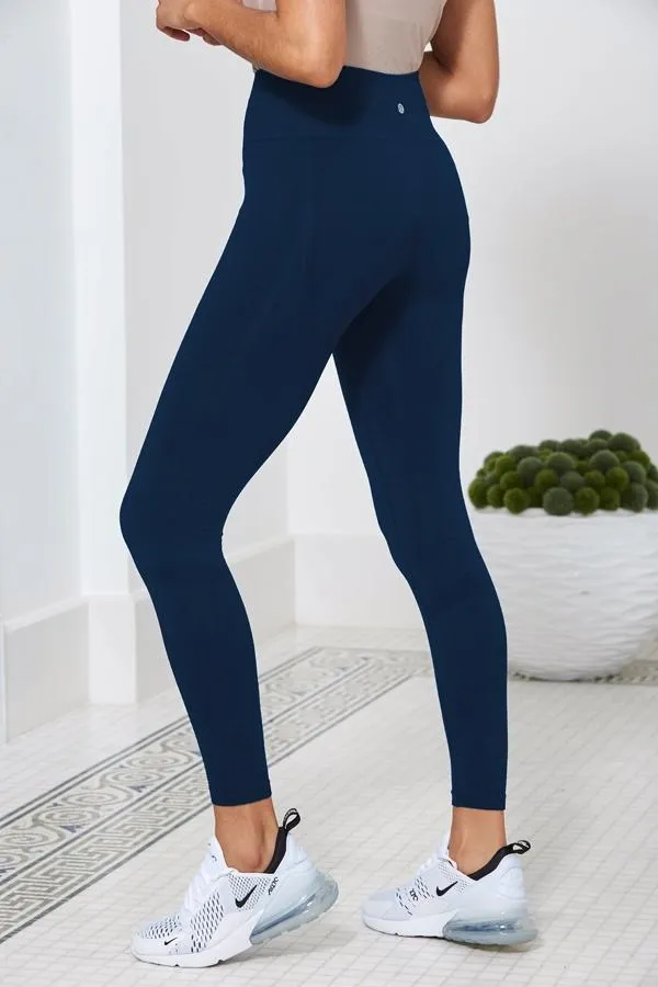 Sosandar Activewear Women Sofia Dark Sapphire Seamless High Waisted Shaper Leggings