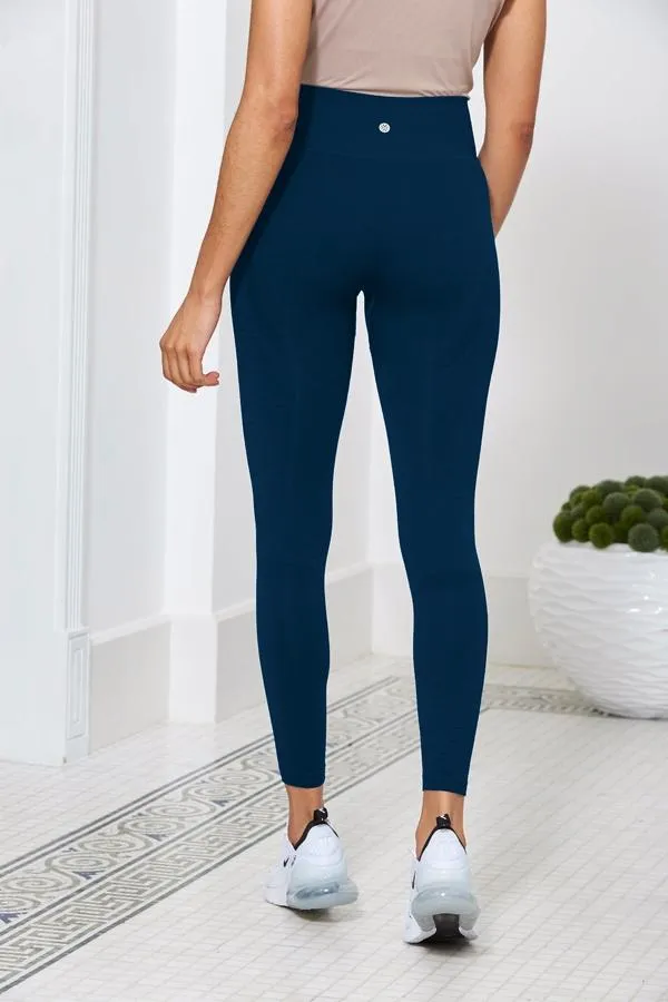 Sosandar Activewear Women Sofia Dark Sapphire Seamless High Waisted Shaper Leggings