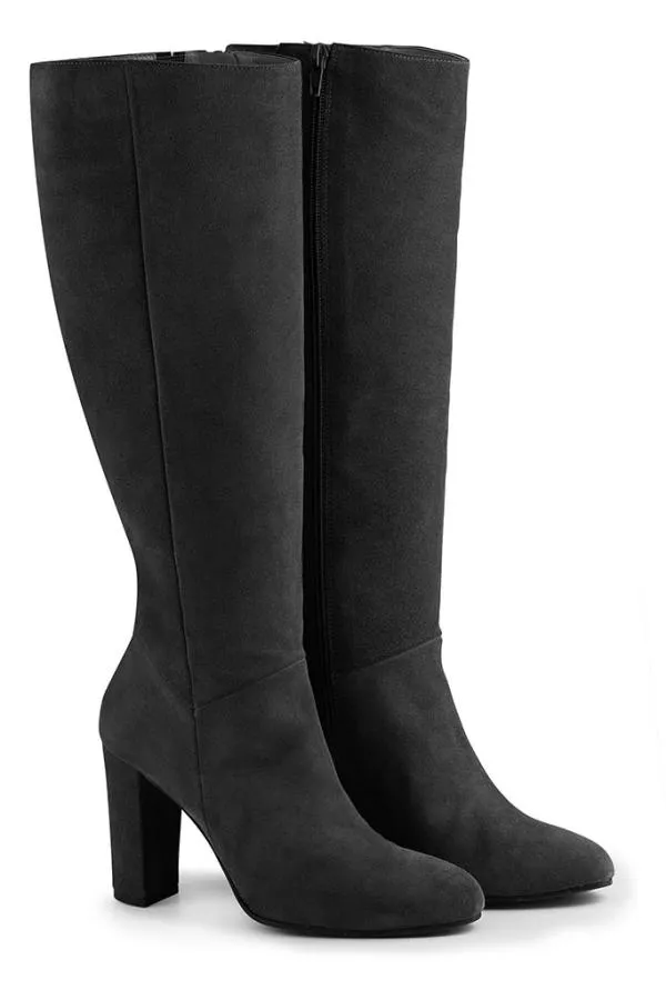 Sosandar Boots Women Blake Black Suede Knee High Boot Black