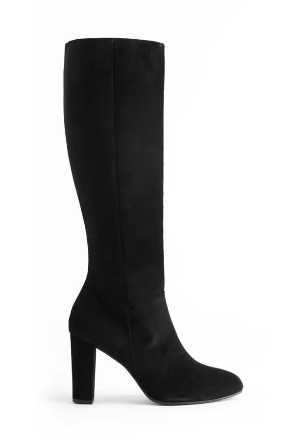 Sosandar Boots Women Blake Black Suede Knee High Boot Black