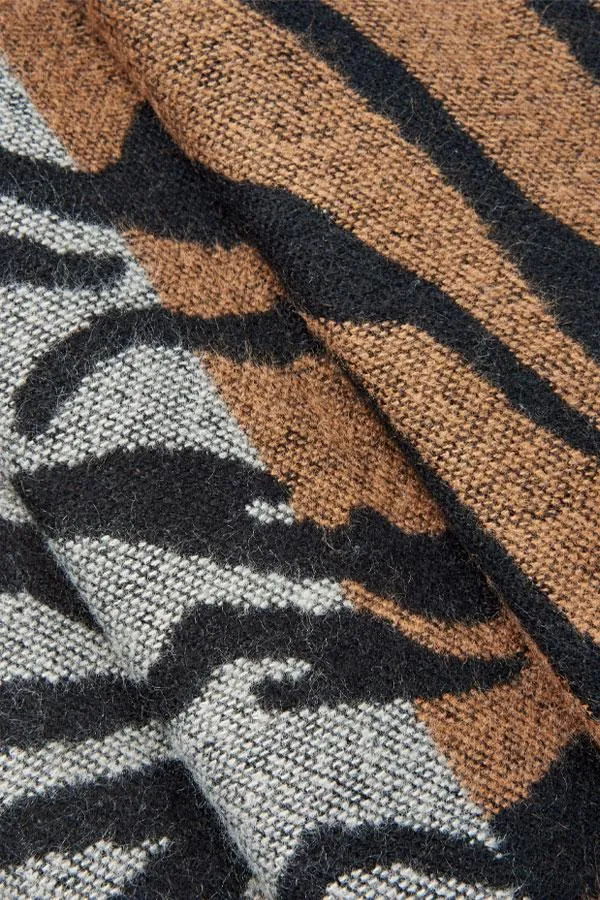 Sosandar Hats Scarves and Gloves Women Amara Zebra Print Oversized Scarf Sosandar Hats Scarves and Gloves Women Amara Zebra Print Oversized Scarf