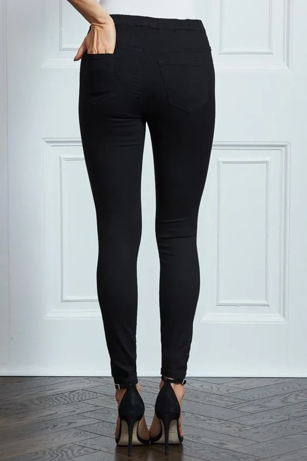Sosandar Jeans and Jeggings Women Black Perfect Jeggings Black