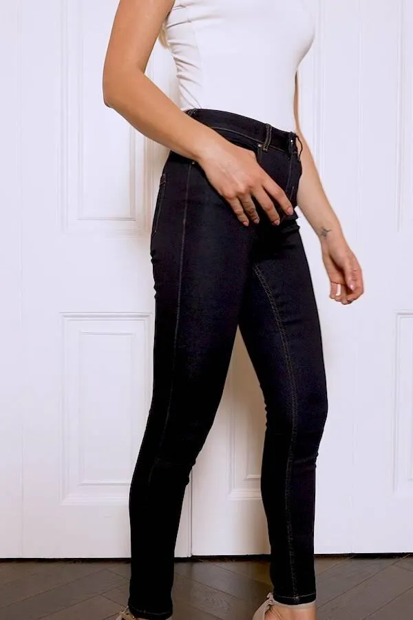 Sosandar Jeans and Jeggings Women Dark Navy Denim Perfect Skinny Jeans Dark Navy